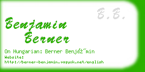 benjamin berner business card